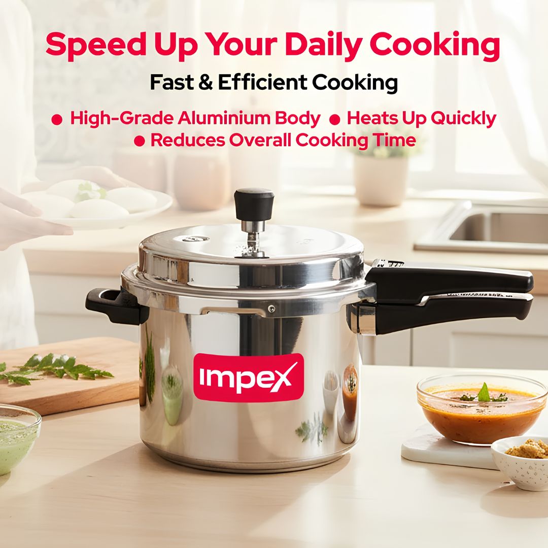 Impex ECO 235 Aluminium Pressure Cooker Combo Set 2 L 3 L 5 L_Features 2