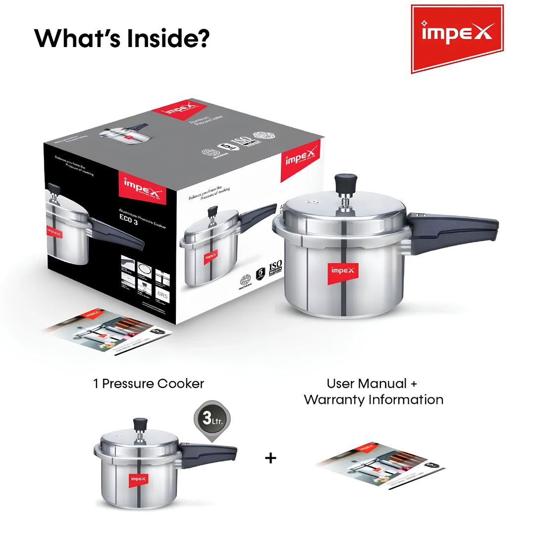 Impex ECO Aluminium Pressure Cooker 3 L_Box View