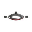 Impex Non Stick Appachatty with SS Lid 20 cm – Maroon_Front View