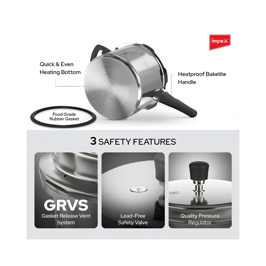 Impex Norma 5 Aluminium Pressure Cooker 5 L_Features2