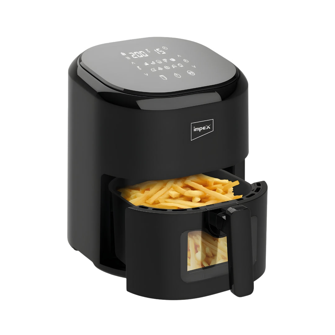 Impex Smart Fry Air Fryer 4.5 L - Black_Front View