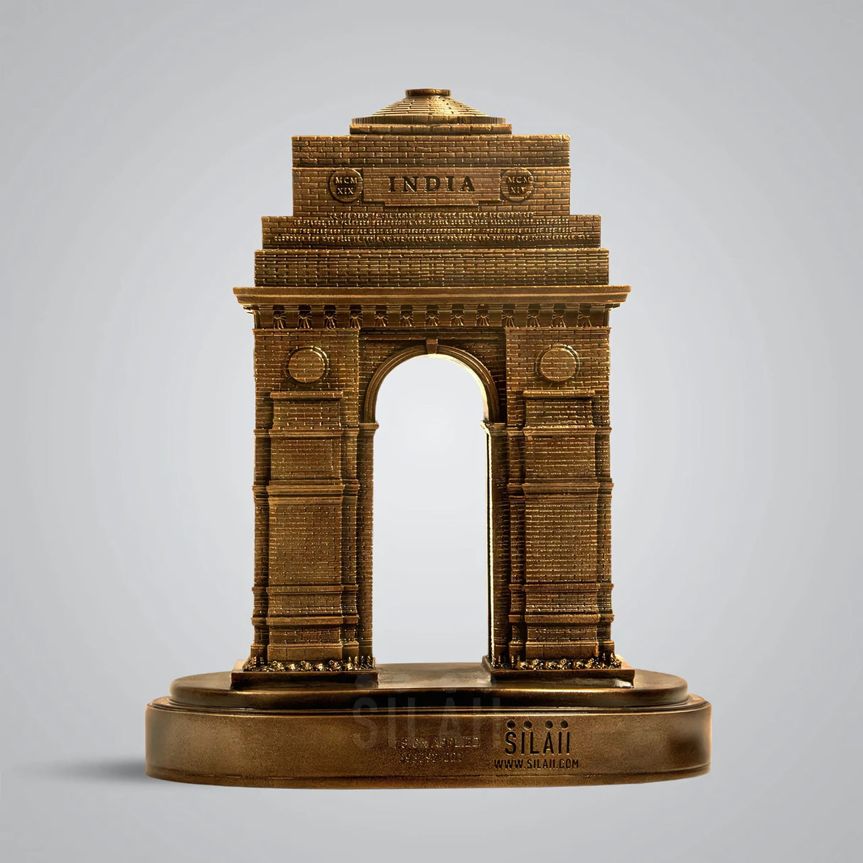 India Gate  Monumental Tribute  8 In Sculpture - Antique Bronze