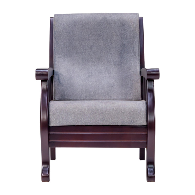 Indiana Pro Elite Wooden Sofa 1 Seater - Light Walnut Finish