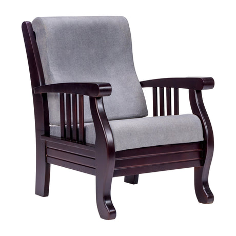 Indiana Pro Elite Wooden Sofa 1 Seater - Light Walnut Finish