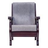 Indiana Pro Elite Wooden Sofa Set (3+1+1 Seater) - Light Walnut Finish