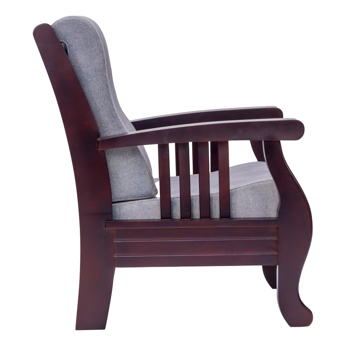 Indiana Pro Elite Wooden Sofa Set (3+1+1 Seater) - Light Walnut Finish