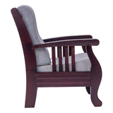 Indiana Pro Elite Wooden Sofa Set (3+1+1 Seater) - Light Walnut Finish