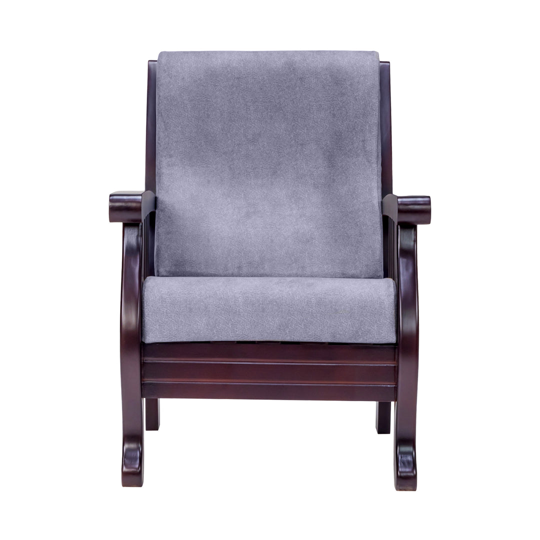 Indiana Elite Wooden Sofa 1-Seater - Light Walnut Finish_2