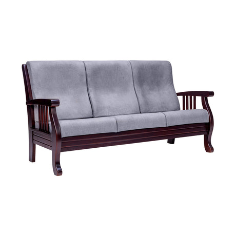 Indiana Elite Wooden Sofa 3-Seater - Light Walnut Finish_1
