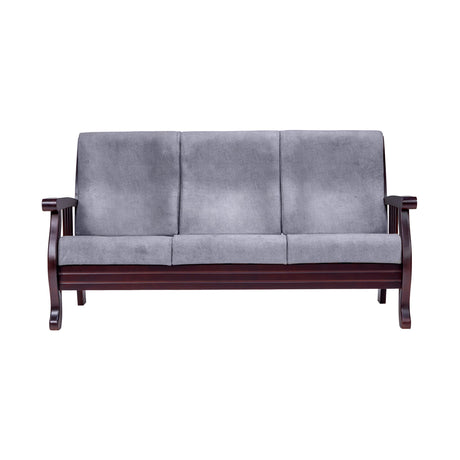 Indiana Elite Wooden Sofa 3-Seater - Light Walnut Finish_2