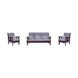 Indiana Elite Wooden Sofa Set (3+1+1-Seater) - Light Walnut Finish_1