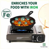 The Indus Valley Cast Iron Skillet Frying Pan 9 Inch - Black