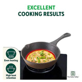 The Indus Valley Cast Iron Mini Skillet Pan 6 Inch - Black
