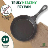The Indus Valley Cast Iron Mini Skillet Pan 6 Inch - Black