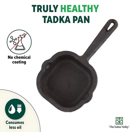 The Indus Valley Cast Iron Tadka Pan 4L – Black