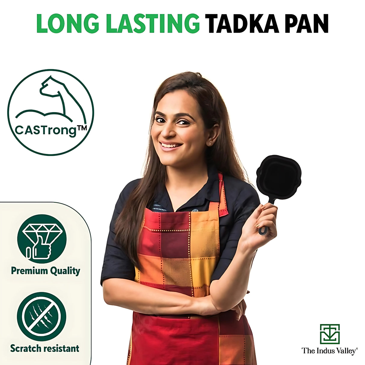 The Indus Valley Cast Iron Tadka Pan 4L – Black