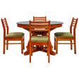 Inglewood Glass Top 4-Seater Dining Set - Teak Finish_1
