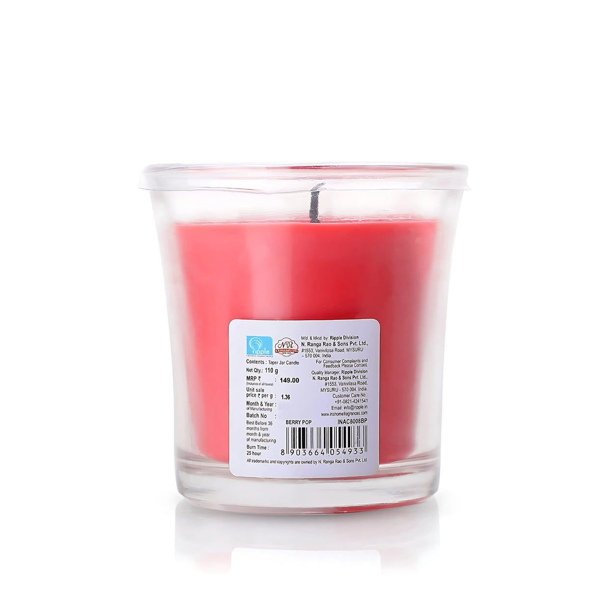 IRIS Taper Jar Candle -  Berry Pop