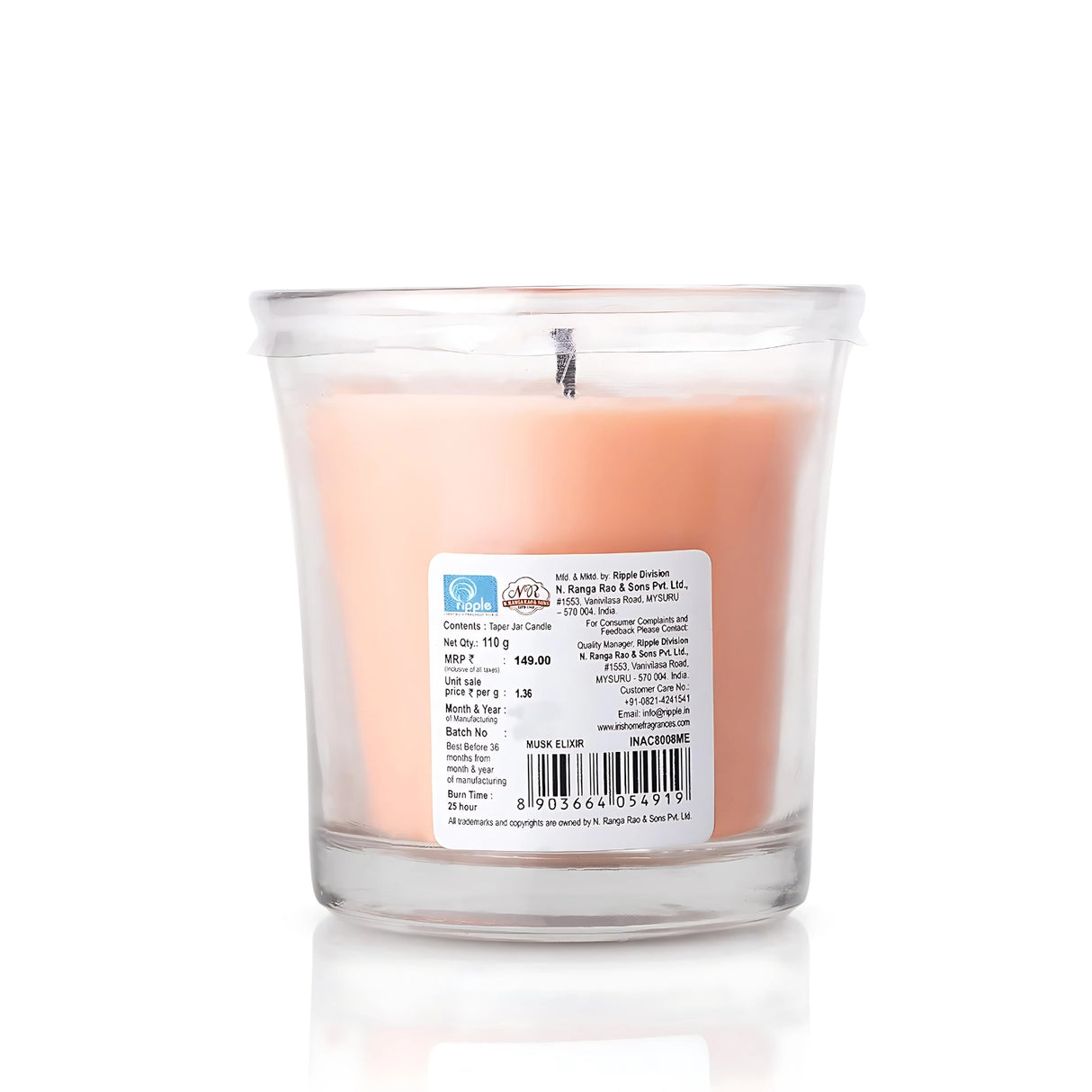 IRIS Taper Jar Candle - Musk Elixir