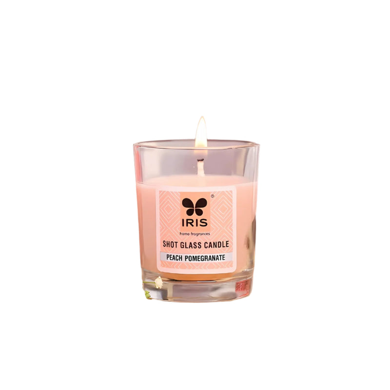 IRIS Shot Glass Scented Candle - Peach Pomegranate