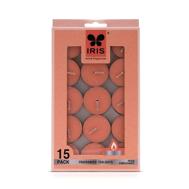 IRIS 15 Pack Fragranced Tealights - Peach Pomegranate