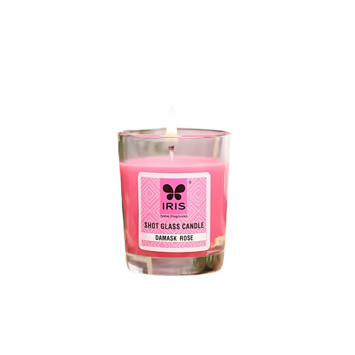 IRIS Shot Glass Scented Candles - Damask Rose