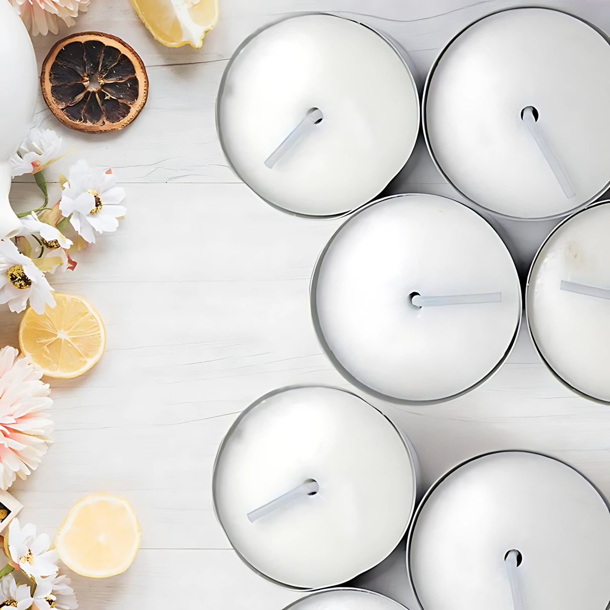 IRIS Pack of 100 Unscented Tea lights - White