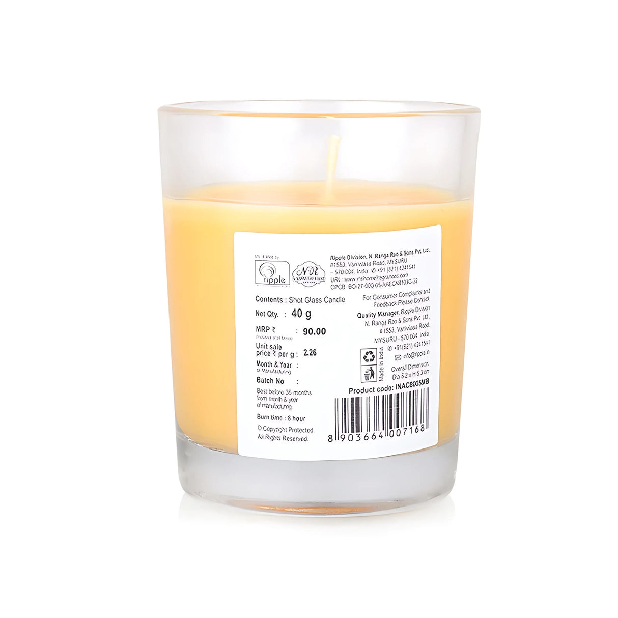 IRIS Shot Glass Scented Candle - Mango Sorbet