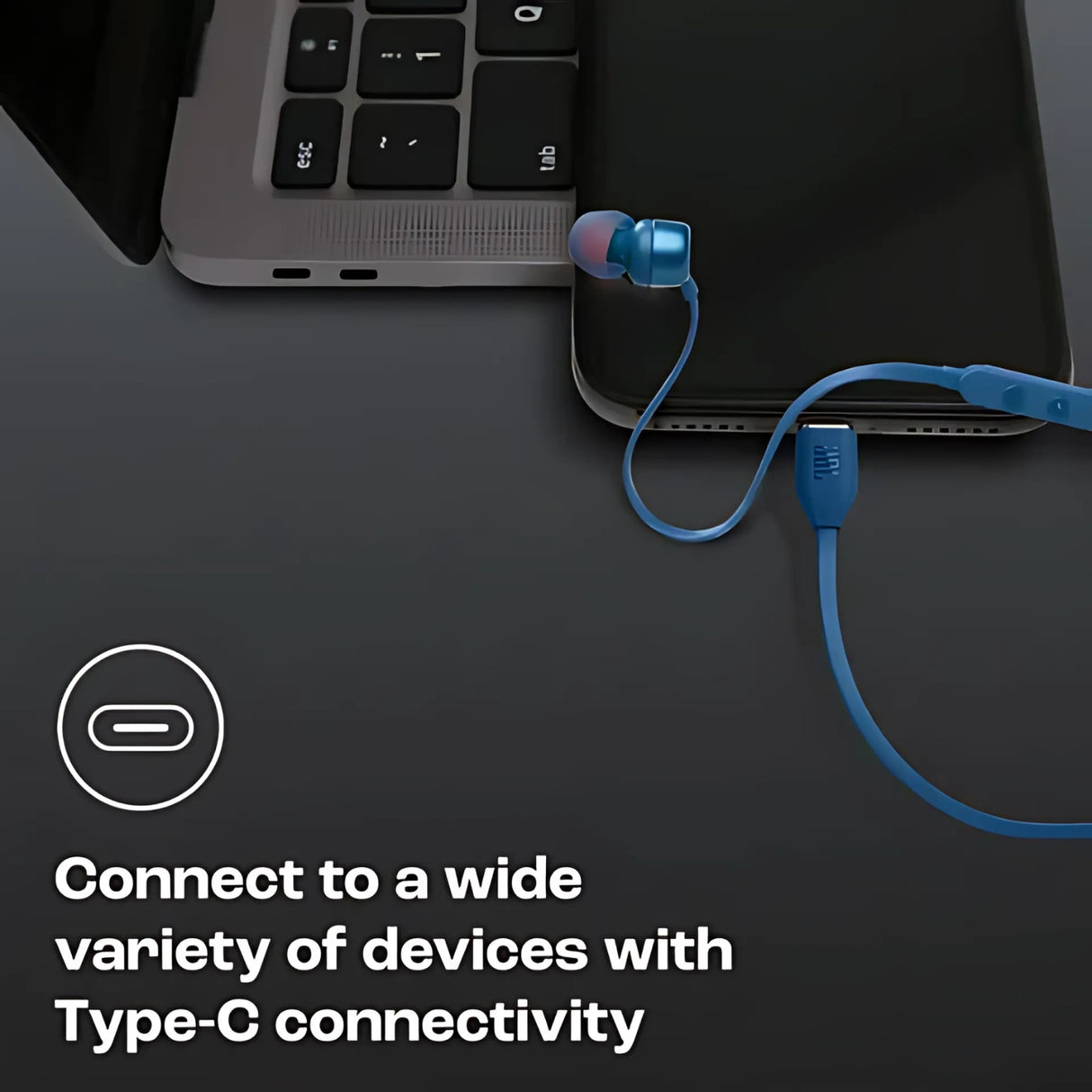 JBL T310C Wired Earphone - Blue