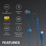 JBL T310C Wired Earphone - Blue