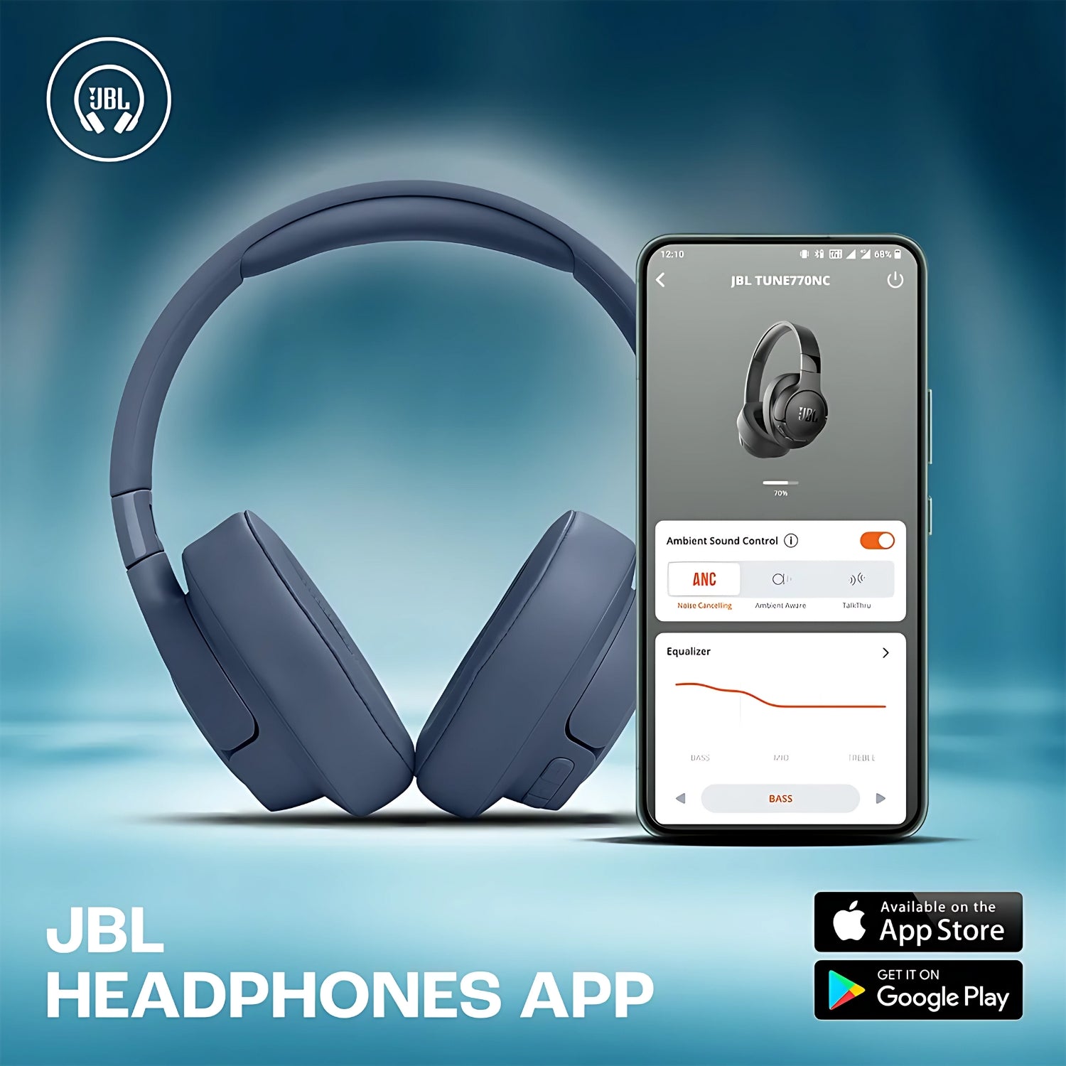 JBL Tune T770NC Bluetooth Headphone - Blue - Image 8 - Buy Online at Chera Home Junction Coimbatore