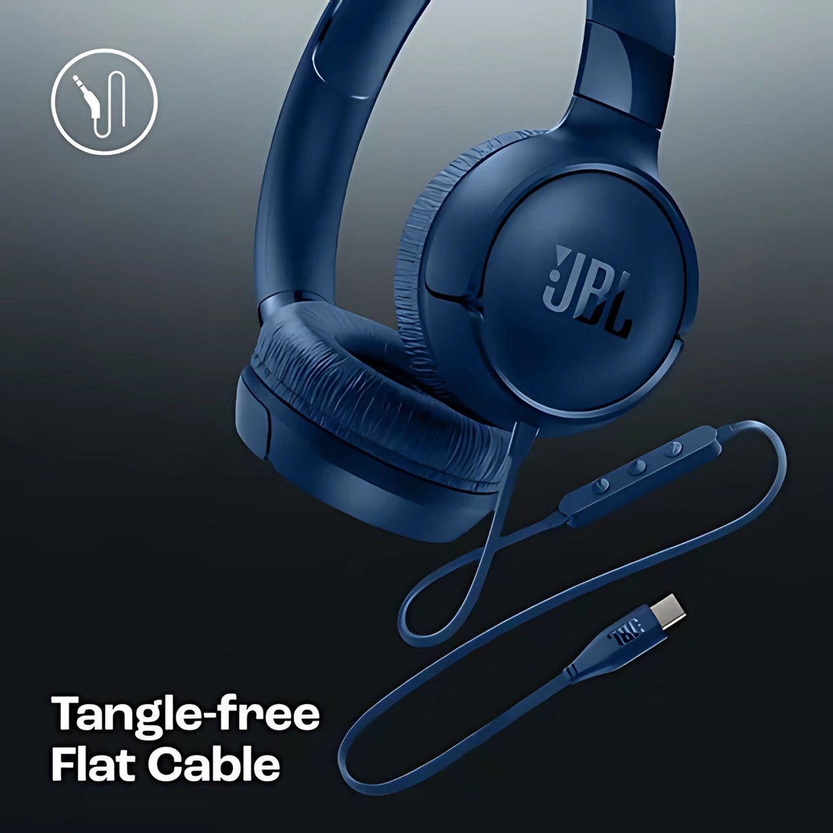 JBL Tune 520C Wired Headphone - Blue