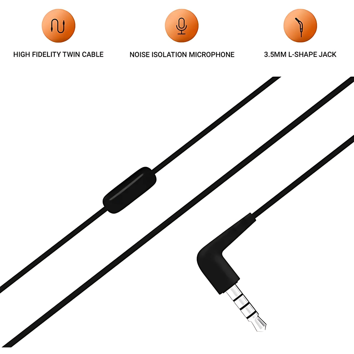 JBL T50HI Wired Earphones - Black_4