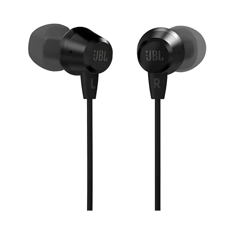 JBL T50HI Wired Earphones - Black_FrontView