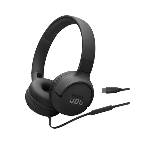 JBL Tune 520C Wired Headphone - Black_FrontView