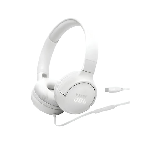 JBL Tune 520C Wired Headphone - White_FrontView