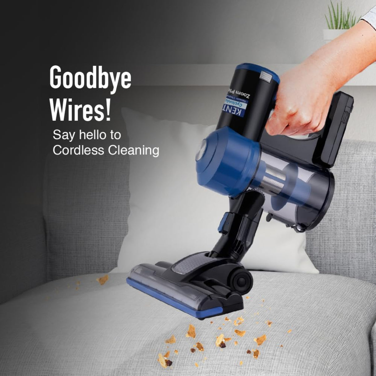 Kent 116132 Zoom Plus Vacuum Cleaner 0.6 L - Blue