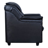 Kassel Rexine Sofa 3 Seater - Black
