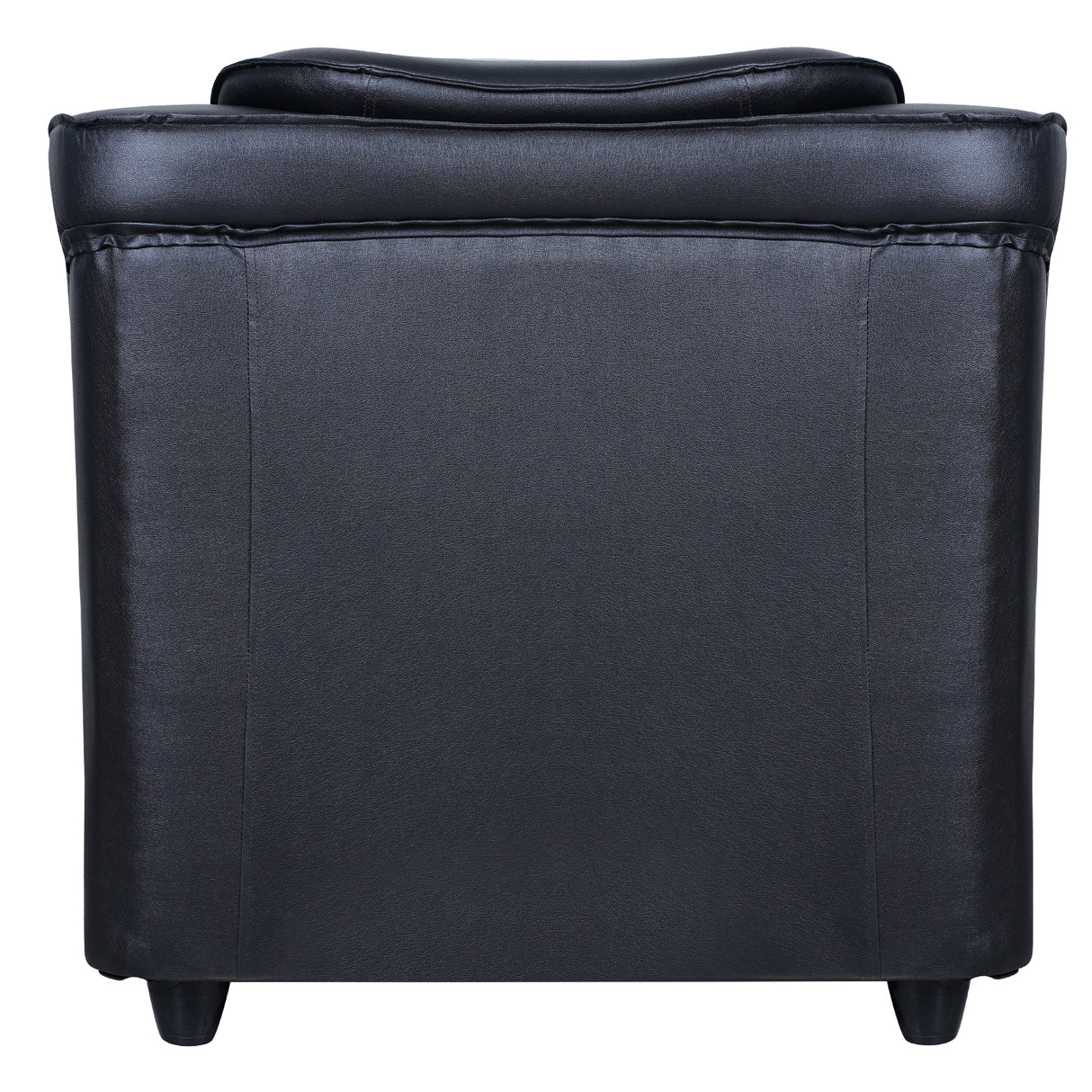 Kassel Rexine Sofa Set (3+1+1-Seater) - Black