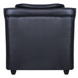 Kassel Rexine Sofa Set (3+1+1-Seater) - Black