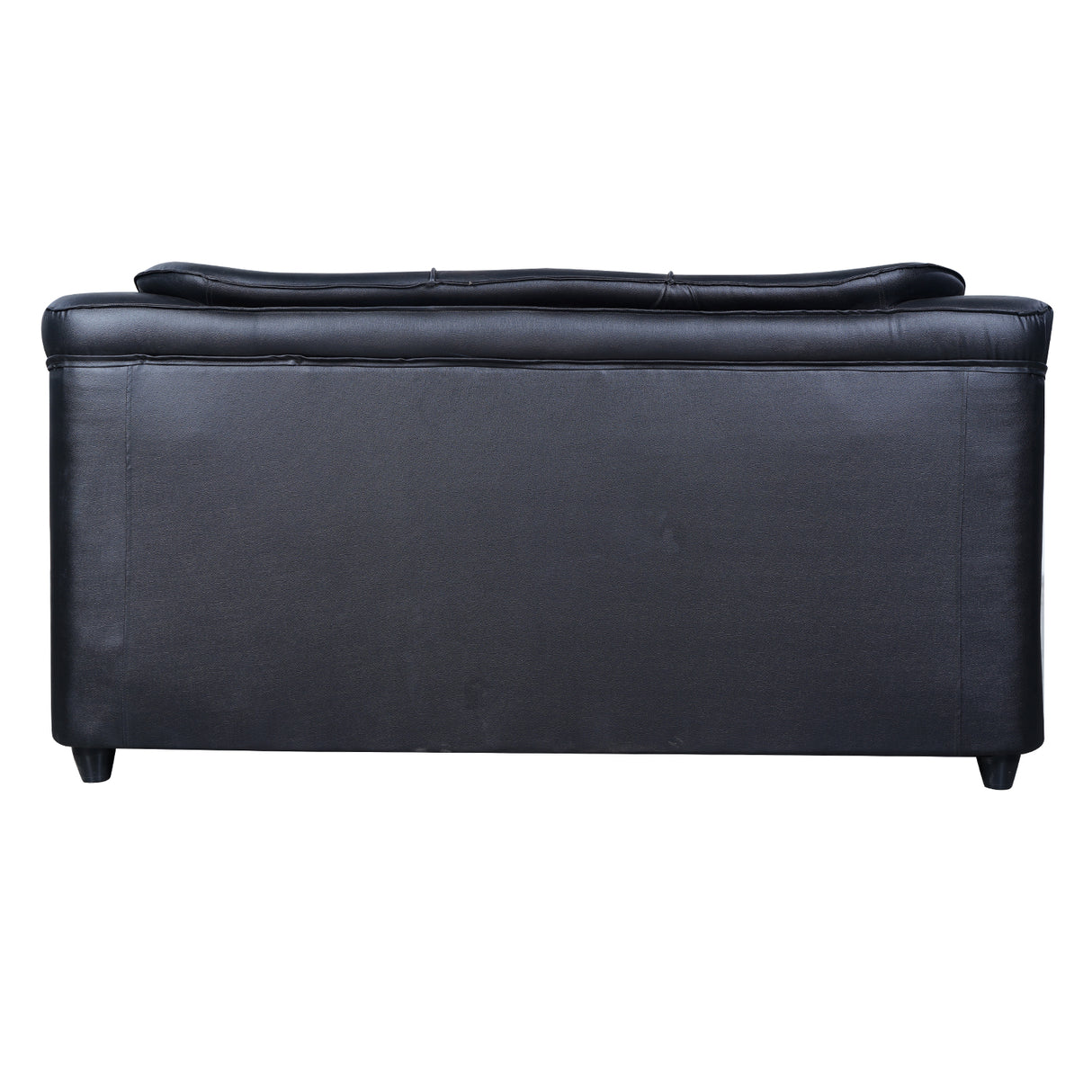 Kassel Rexine Sofa Set (3+1+1-Seater) - Black