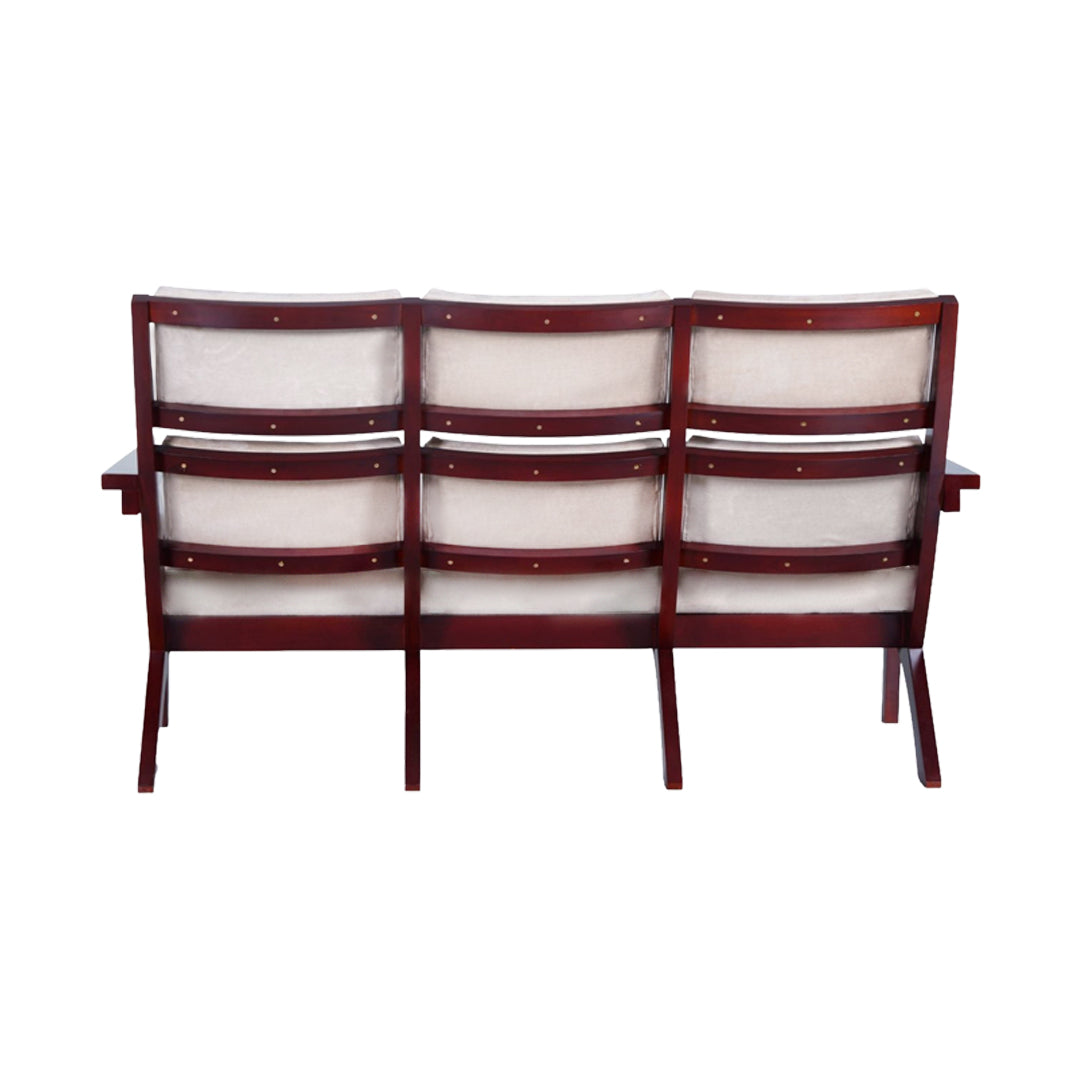 Kelso Arm Chair 3-Seater - Light Walnut Finish_4