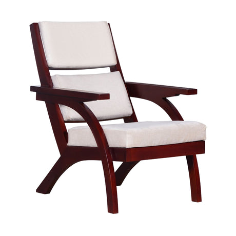 Kelso Wooden Arm Chair 1-Seater - Light Walnut Finish_1