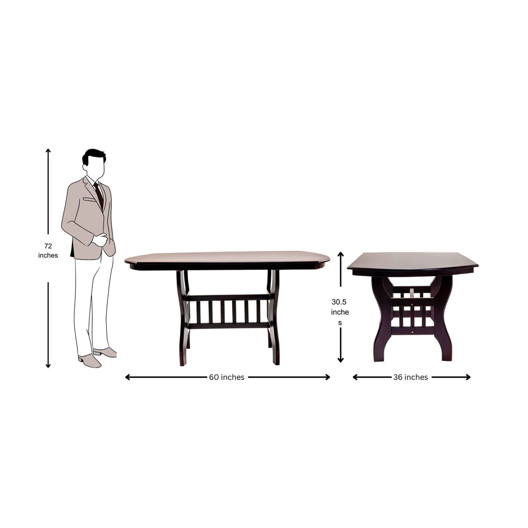 Kenmore Oval Wooden Top Dining Table 4 Seater - Light Walnut Finish_4
