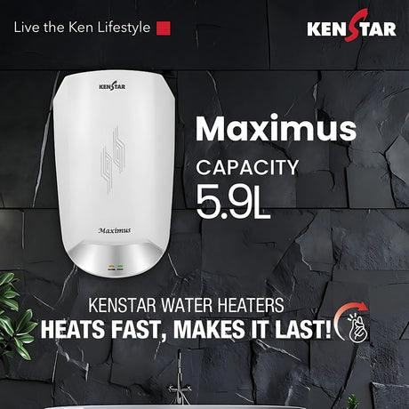 Kenstar WH Maximus 5.9L Water Heater – White