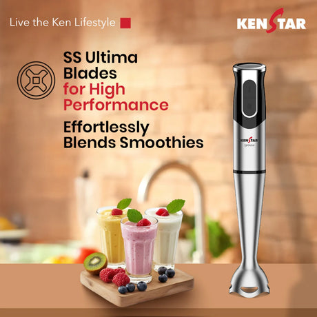 Kenstar Spinza KHBSPI40S1SR0-DST 400W Hand Blender – Black and Silver_2