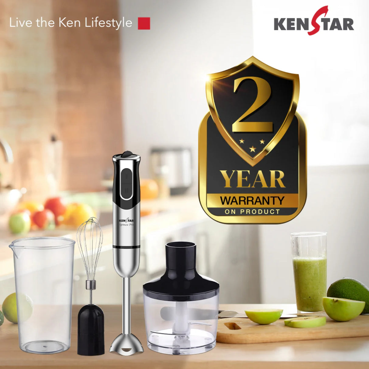 Kenstar Spinza Pro KHBSPP40S3SR0-DST Hand Blender 400W  – Black and Silver_6