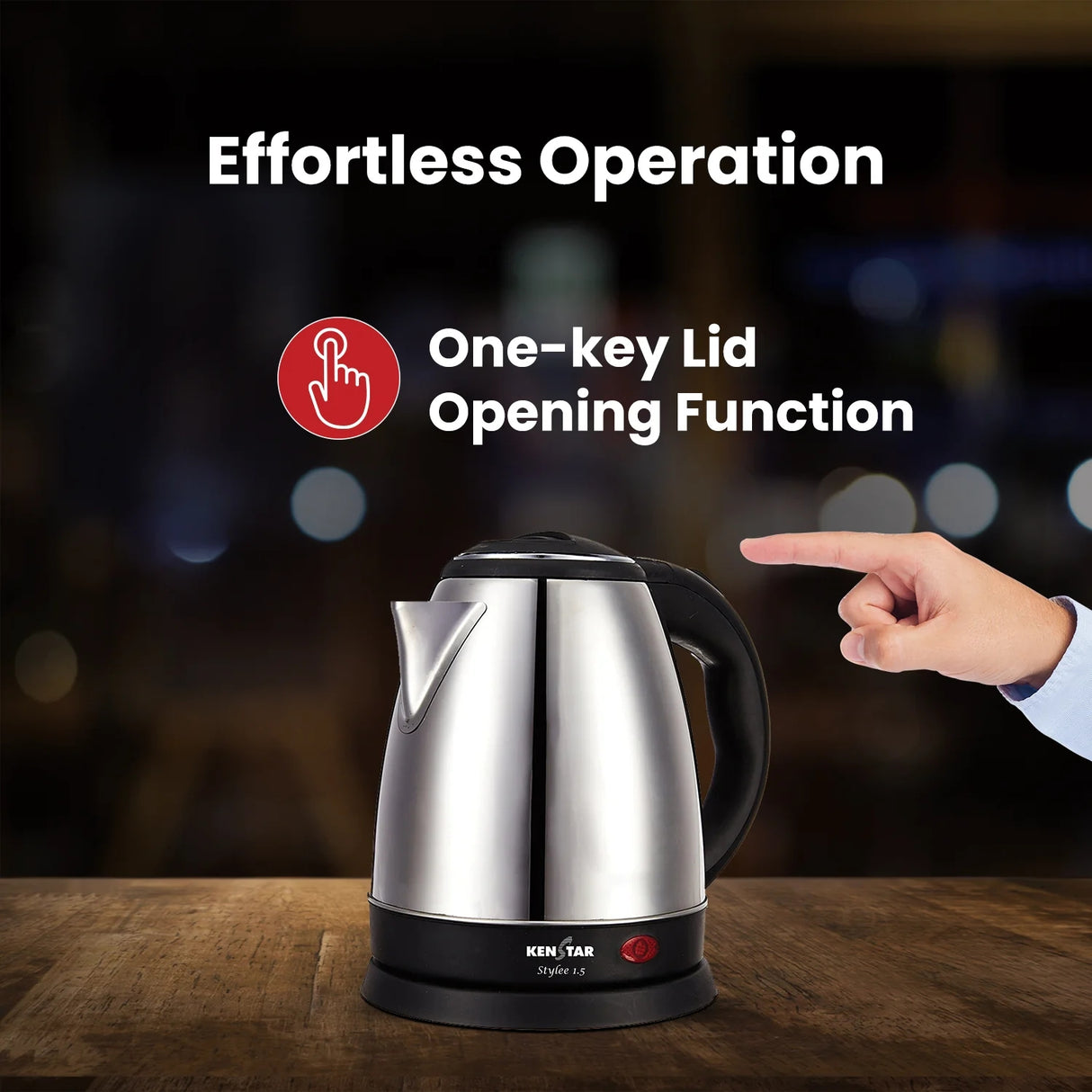 Kenstar Stylee KKSTY15F13SR0-DSR 1.5L 1350W Fast Boiling Electric Kettle - Silver_5