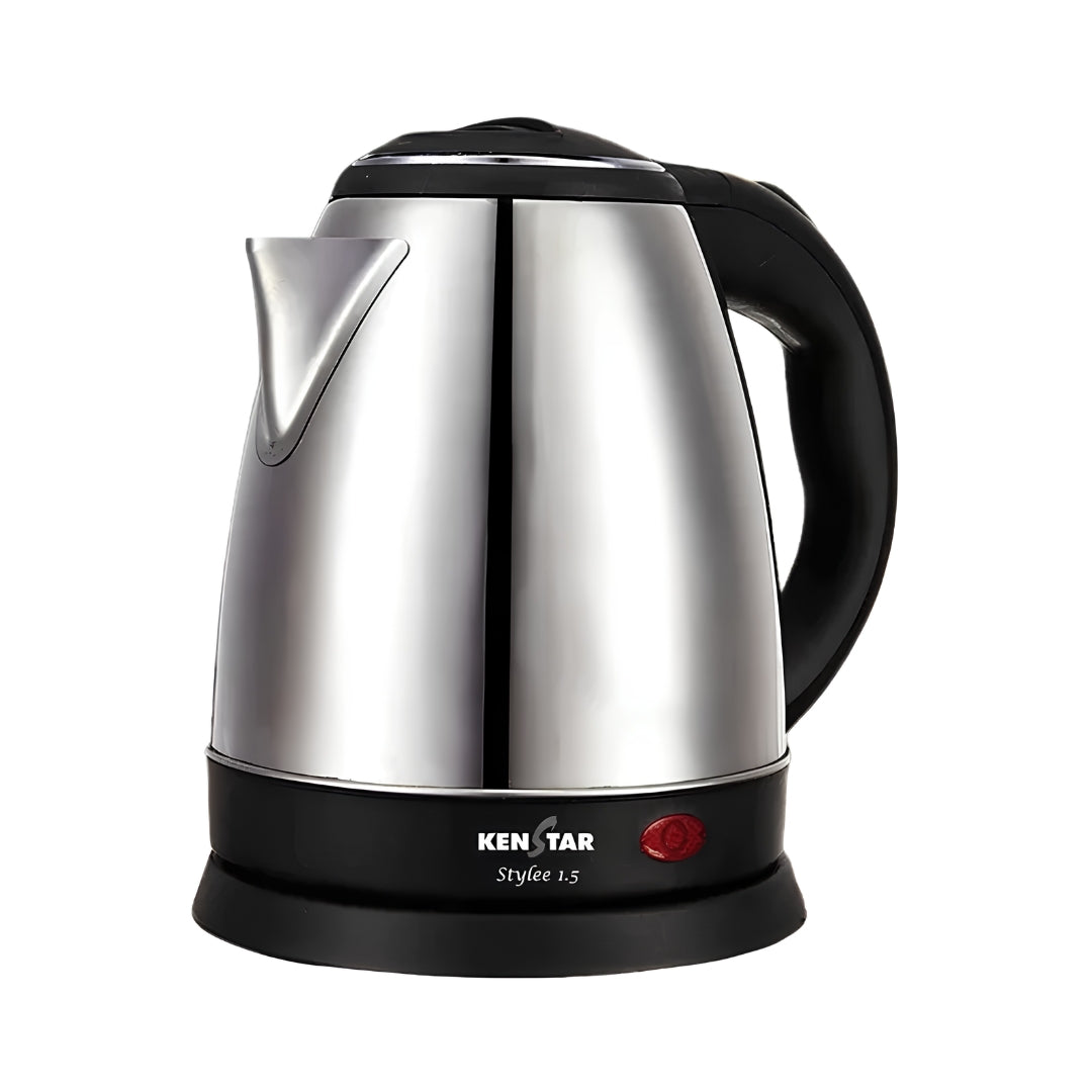 Kenstar Stylee KKSTY15F13SR0-DSR 1.5L 1350W Fast Boiling Electric Kettle - Silver_Front View