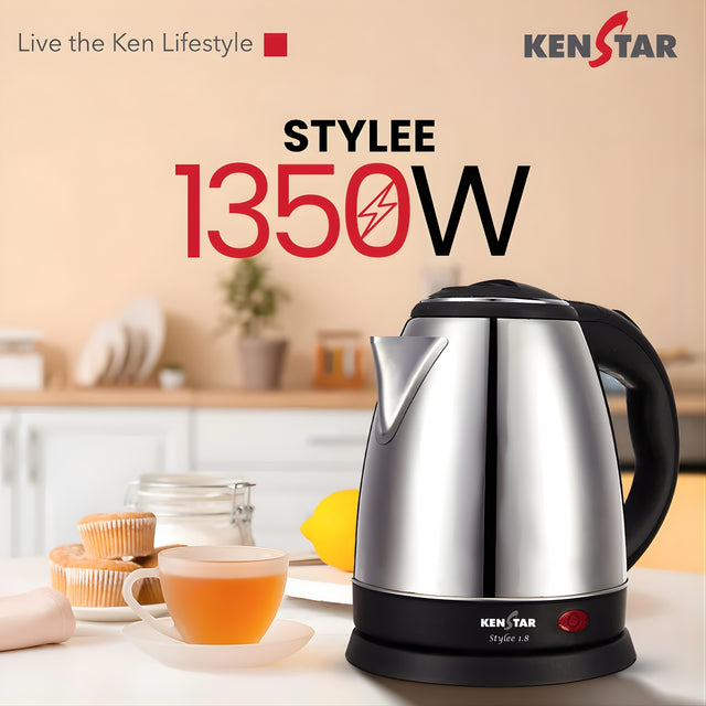 Kenstar Stylee KKSTY18F13SR0 1.8L 1350W Electric Kettle - Silver_1